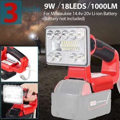 Wireless LED Work Light For Milwaukee Cordless M18 18V Battery W/USB Outdoor Hot • £31.99