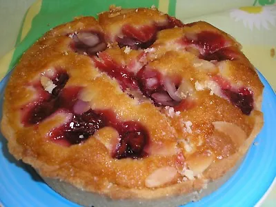  Home Made CHERRY FILLING & ALMOND TARTS  X2  Free Postage   Family Bakery Shop • £13.49