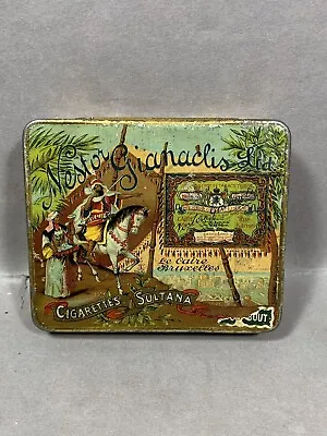 Vintage Nestor Gianaclis Egyptian Tobacco Sultana Cigarette Metal Tin • $29.95