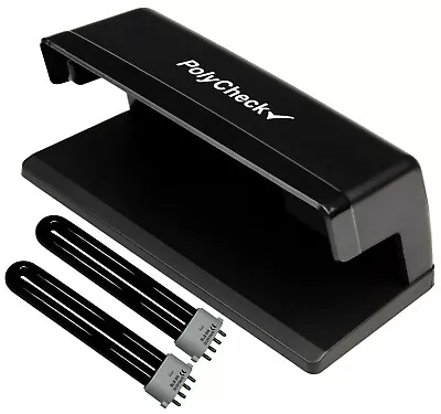 £14.99 • Buy PolyCheck 9W UV Forged Paper & Polymer Note Detector + 2 Spare DuraBulb Bulbs