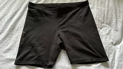 Odlo Black Lycra Swim Shorts Size L. Unlined Cool  Scally Gay Int • £0.99