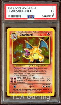 $76 • Buy PSA 5 EX Charizard 4/102 HOLO RARE Base Set Pokemon Card CS10-581