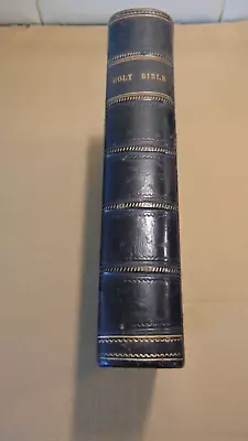 £65 • Buy 1865 Leather Bound The Holy Bible On The Old & New Testaments