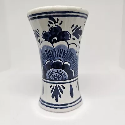 Delft Holland Hand Painted Bud Vase Blue White • $15