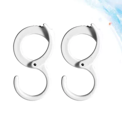  2 PCS Hanging Hook Heavy Duty Coat Hangers Plant Ordinary Kitchen Garage • £5.49