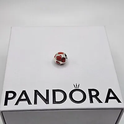 Genuine Pandora Red Enamel Hearts Charm ALE 925 #790543EN17 • £18