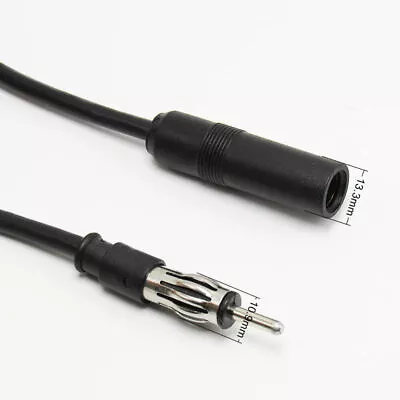 Car Radio Antenna Extension Cable FM AM Radio Cable Cord DIN Plug Connector 35cm • $6.73