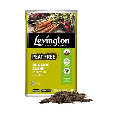Levington Peat Free Farmyard Manure Rich Concentrated Manures Lawn Planting 50L • £13.99