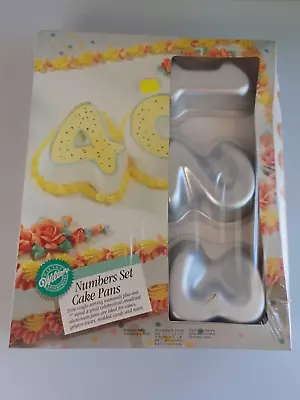 1993 WILTON Numbers Set Aluminum Cake Pans #2105-9336 ~ NOS • $24.95