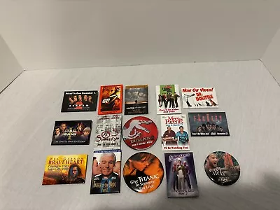 Various Movie Promotional Button Pins Lot Of 15 • $11.96