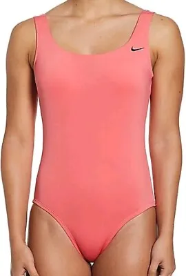NWT Women's Nike Essential U-Back One Piece Swimsuit Size S (4-6) $94 Sea Coral • $23.06