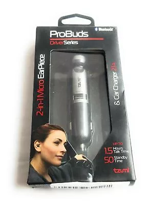 Tzumi Probuds 2 In 1 Micro Earpiece Bluetooth For Driving Charger Hands Free • $9.99