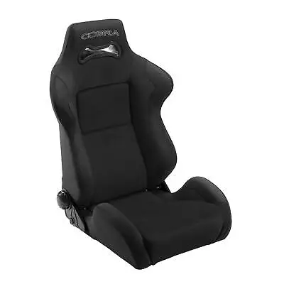 Cobra Daytona Reclining Fabric / Suede Sports Car Bucket Seat In Black • $1188.35