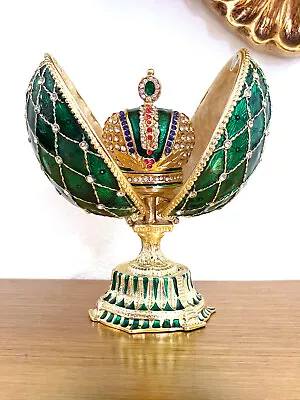 Imperial Collection Faberge Eggs Royal Easter Egg Trinket 24k GOLD Fabergé 5.1  • $199