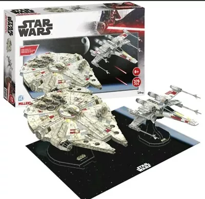 Star Wars Millennium Falcon & X-Wing Starfighter Set 3D Paper Model Kit 376 PCS • $19.99