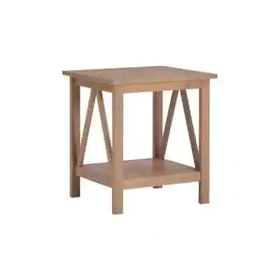 Linon Home Decor Wood End Table 22.01  X 17.72  W/ Shelfs Rectangle In Gray • $94.86