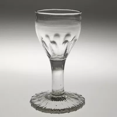 18th Century Georgian Oversewn Foot Dram Glass C1780 • £195