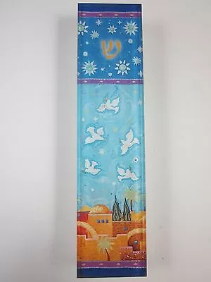 Small Mezuzah Acrylic MYSTIC JERUSALEM W NON Kosher Scroll 4  • $24