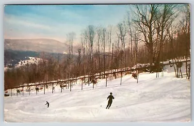 Sports~Skiing~Ledges Run & Double Chair Lift Mount Snow Wilmington VT~Vintage PC • $3.50