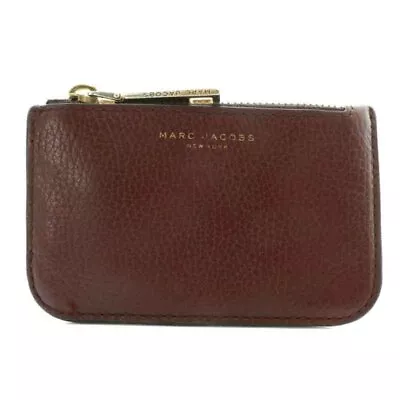 Marc Jacobs Key Case Pouch Coin Purse With Leather Ring Brown NW30 Used • $60.53