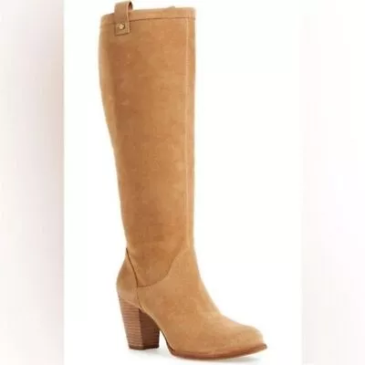 UGG Ava Suede Chestnut Knee High Boots With Stacked Heel • $85