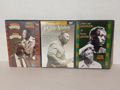 MUDDY WATERS + SON HOUSE/BUKKA WHITE + JOHN LEE HOOKER 3 DVDs - FREE SHIPPING • $35