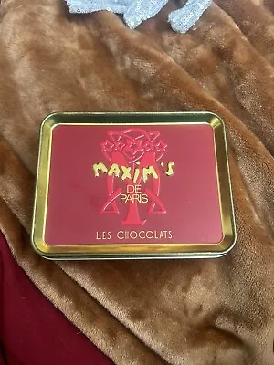 MAXIM'S De PARIS  Metal Chocolate Tin  No Chocolates • $14.99
