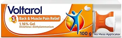 Voltarol Back & Muscle Pain Relief 1.16% Gel With No Mess Applicator 100 G • £14.99