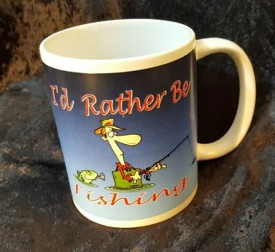 Mug I'd Rather Be Fishing Funny Cup Birthday Gift Present For Fishing People  • £8