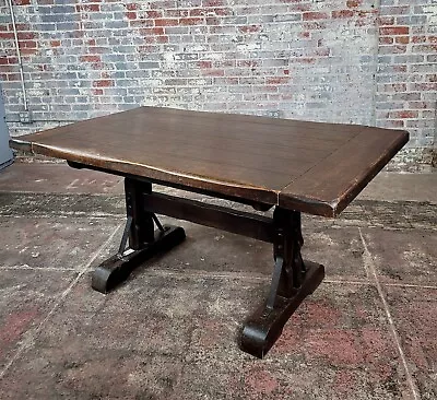 Monterey 1930s Spanish Revival Dining Trestle Table • $6300