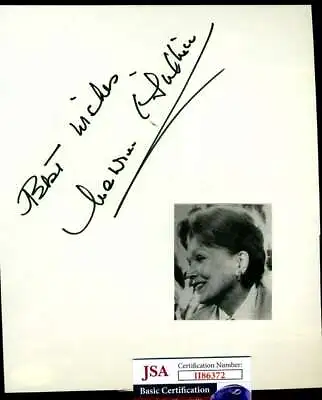 Maureen O`sullivan JSA Coa Signed 7x9 Page Autograph • $65