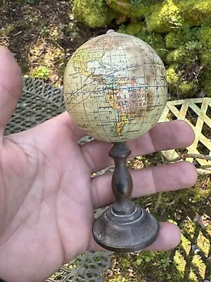 World Map Miniature & Globe Terrestrial & Trip & Antique & Cabinet Of Curiosity • $317.98