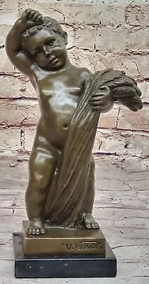 Vintage Stunning Child Bronze Sculpture Statue Figure Figurine Hot Cast Sale • $259