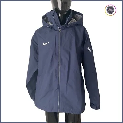 Nike Football Training Retro Vintage Men Blue Hooded Jacket - Size XL (2XL) • $125.73