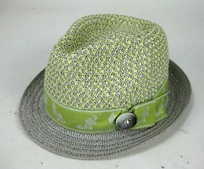 The Glad Hatter Amor Hat 2017 Green Fedora Cap Coy Fish Bands MOP Button • $28.44