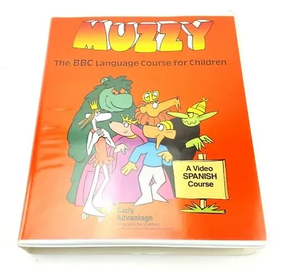 Muzzy Video Spanish Course For Children Spanish/English VHS Vintage 1989 Used  • $17.99