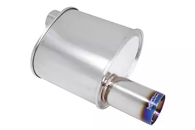 Megan Racing 3.5  F-rt Stainless Roll Burnt Tips Universal Muffler 2.5  Inlet • $121.59