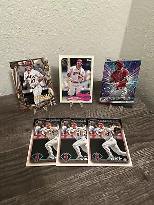 2024 Topps Series 1 (6) Card Lot Mike Trout #27 Angels 1989 Inserts • $5