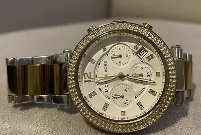 Michael Kors Parker Multi-Function Rose Gold-Tone Wrist Watch For Women • $35