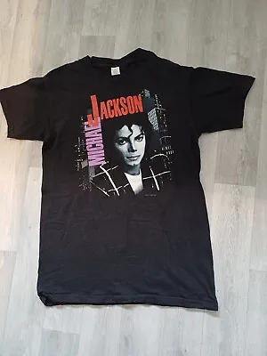 Rare Michael Jackson Vintage T Shirt  Black Single Stitch 1988 Bad Tour Size XL • £100