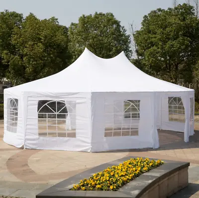 Large Marquee Tent Heavy Duty Gazebo Garden Waterproof Wedding Party Sun Awning • £339.90