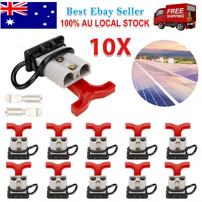 10X Anderson Style Plug Solar Caravan Connector T Handle 50 Amp 6AWG DC 12V 24V • $24.95