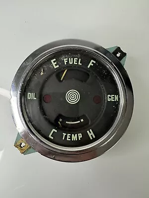 OEM 1955-1956 International Truck Fuel & Temp Gauge Cluster Tested Working • $59.99