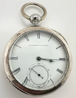 E. Howard & Co. Boston Size N Series III Coin Silver Pocket Watch NEEDS SERVICE • $799