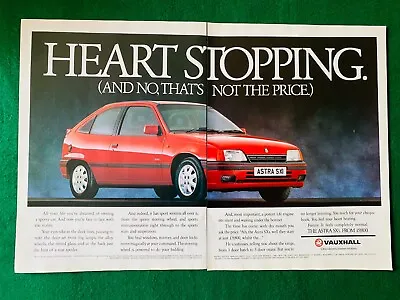 Vauxhall Astra Sxi 1990 Poster Advert A4 Size X 2 File E • $2.47