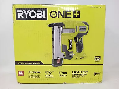 RYOBI ONE+ 18-Gauge AirStrike Narrow Crown Stapler P361 TOOL ONLY New/Open • $110