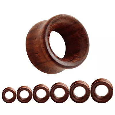 CHERRY WOOD Timber Ear Tunnels Piercing Stretchers Jewellery Plugs Wooden TU186 • $6.05