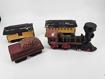 McCormick Vintage Train Car Bourbon Whiskey Decanters Set Of 4 McCoy Pottery • $69