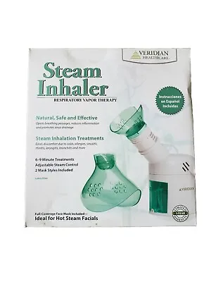 Veridian Healthcare Steam Inhaler Respiratory Vapor Therapy Green • $48