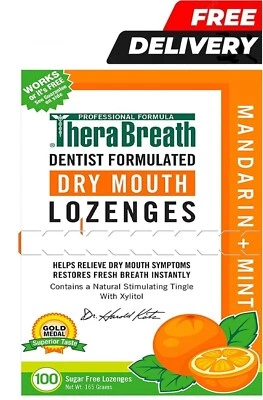 $8.99 • Buy TheraBreath Dry Mouth Mandarin Mint Lozenges, 100 Count, 165 G